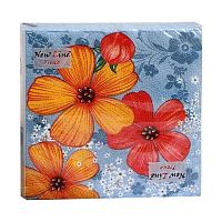 Салфетки бумажные FRESCO 20шт 33*33см 2сл Вьюнок 1/20
