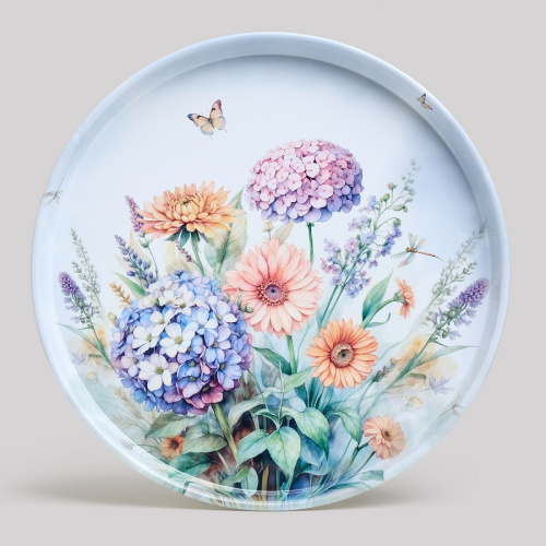 Поднос метал. 33см FLORAL EDEN Agness 898-246