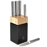 Набор ножей 6пр ЛЕВЕЛ (подставка+5 ножей) Taller TR-22013