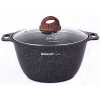 Кастрюля 3,0л Kukmara GRANIT ULTRA литой алюм. АП со стекл. крышкой (blue) кгг32а 1/3
