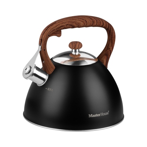 Чайник нерж. сталь 2,6л Master House MARCO ЧЕРНЫЙ автоподъем крышки индукция 75332