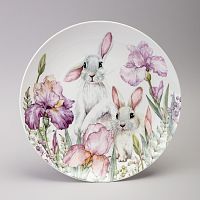 Тарелка обеденная фарфор 25,5см IRISES КРОЛИКИ Lefard 425-138
