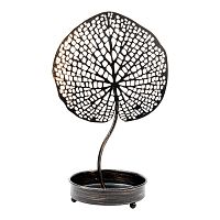 Подсвечник металл 21*15*35см ЛИСТ черный Магамакс Fancy18