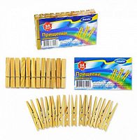 Прищепки бельевые 24шт дерево Антелла 71056