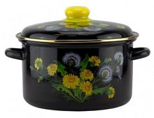 Кастрюля эмаль 4,0л Одуванчики 10-Б1614/6-К
