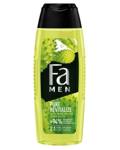 Гель для душа FA 250мл MEN Pure Revitalize Кактус 1/5