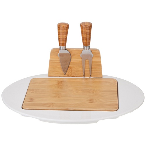 Набор для сыра 4пр NATIVE (доска+нож+вилка+подставка) Lefard 263-1351