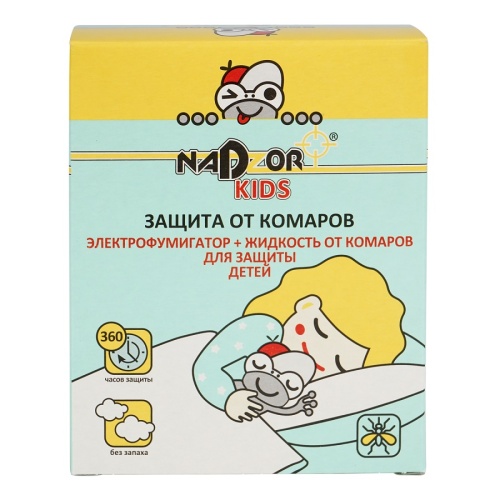 Комплект от комаров NADZOR 30мл Kids без запаха 1/8 Комплект от комаров NADZOR 30мл Kids без запаха 1/8