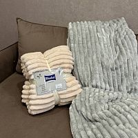 Плед 180*200см велюр ОДНОТОННЫЙ Ассорти 6 цветов L11 1/20