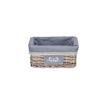 Корзинка декоративная 28*20*13см ЛЁН серый Магамакс EW-19XS