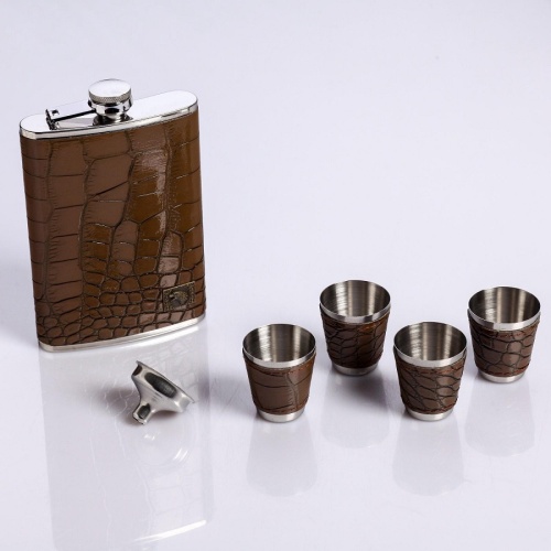 Подарочный набор на 4 перс. 6пр (фляга 270мл+воронка+4 стопки) ОРЁЛ Сима-Ленд 1129727