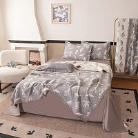 Покрывало 160*210см муслин-жаккард AURORA VEIL ПИНГВИНЫ Viva Home Textile