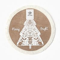 Мат на стол джут 37см MERRY BRIGHT Этель 10317604-3