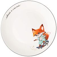 Тарелка десертная фарфор 20см ЛОВКИЙ И СМЕЛЫЙ Lefard 260-945