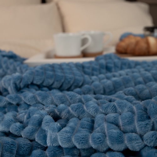 Плед 200*220см фланель СИНИЙ Absolute FF FNJq LTBL1 033/2022 NC фото 4