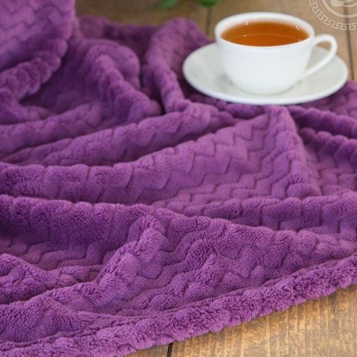 Плед 180*200см флис РОСКОШЬ сирень Арт Постель фото 4