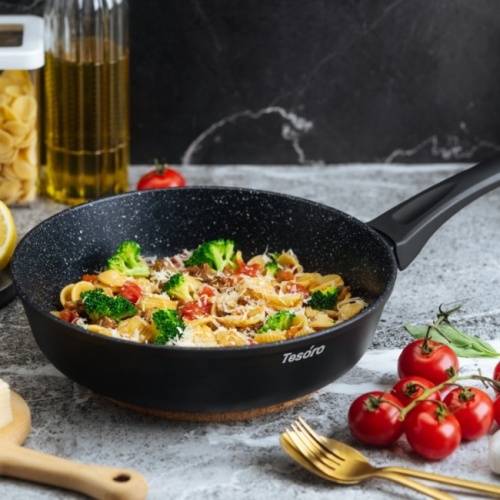 Сковорода 24см Tesoro MOLISE BLUE литой алюм. АП индукция TM2124i фото 7