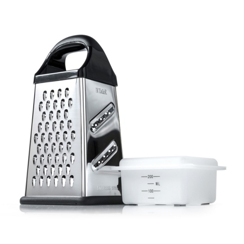 Терка 4 поверхности 21,5см нерж. сталь с контейнером Taller TR-21908