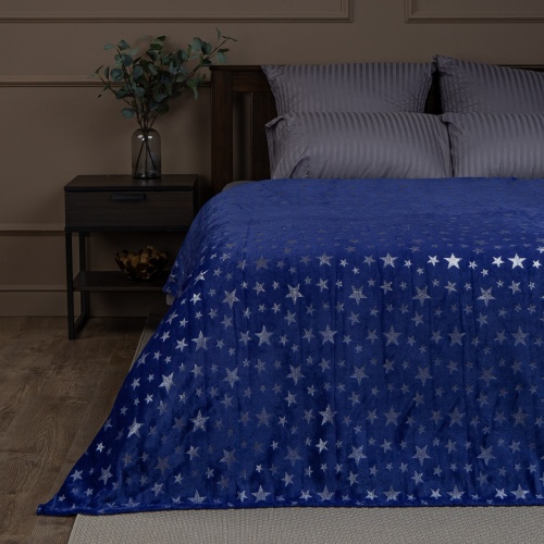 Плед 150*200см фланель Stars СИНИЙ Absolute TF FNL BL-SL 1520 19-3952 фото 2