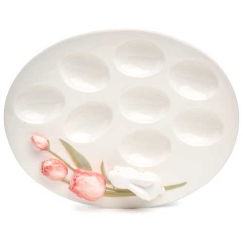 Блюдо для яиц фарфор 23*21см SUNDAY 58-1054 фото 3