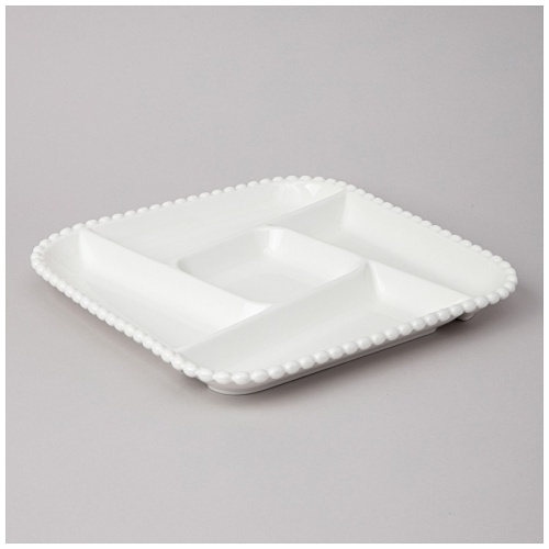 Менажница из фарфора 5-ти секц. 26,5*26,5см PEARL квадрат Lefard 761-095 фото 3 Менажница из фарфора 5-ти секц. 26,5*26,5см PEARL квадрат Lefard 761-095 фото 3