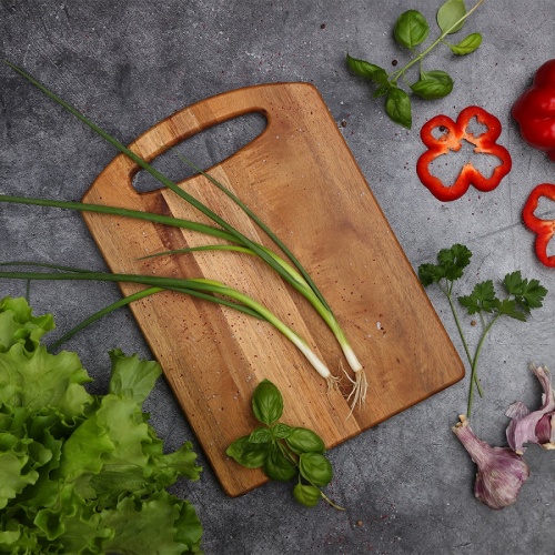 Доска разделочная акация 33*24см с ручкой Taller TR-52224 фото 2