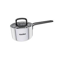 Ковш нерж. сталь 1,1л Tesoro ASTI со стекл. крышкой индукция КС611