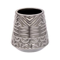 Ваза доломит 12*12см ОРНАМЕНТ серебро Магамакс Cha10-M