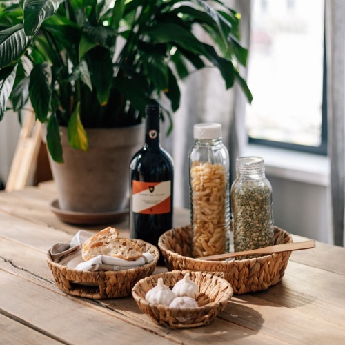 Блюдо плетенное 18*6см ЗОЛОТИСТЫЙ КОЛОС песочный Магамакс Shan-15 фото 6