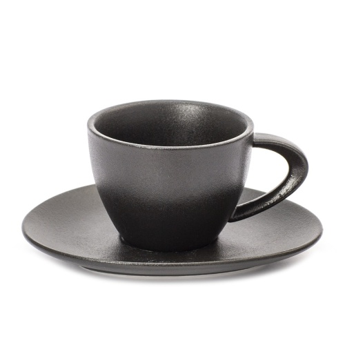 Чайная пара фарфор 200мл ROCK BLACK Domenik DM8026 фото 2