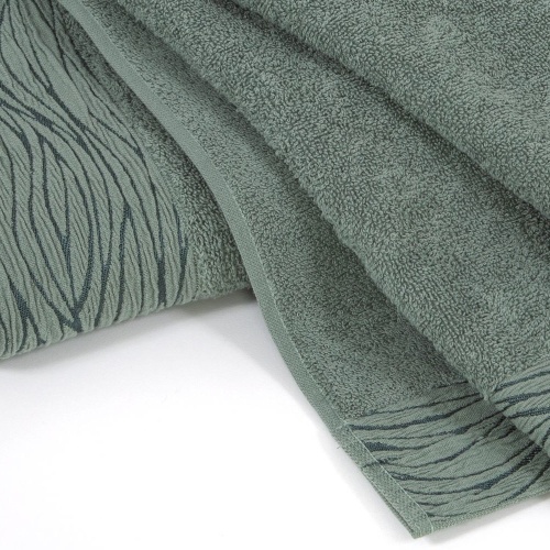 Полотенце махровое 70*140см МОДЕРН оливковый Арт Дизайн фото 2