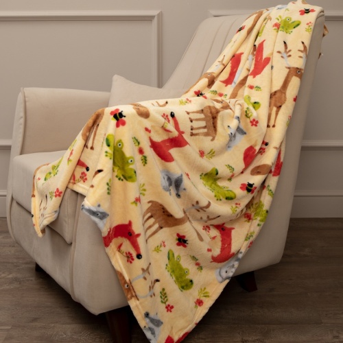 Плед 110*140см фланель ЛЕСНЫЕ ЖИТЕЛИ Absolute TF FN 914 1114 фото 4