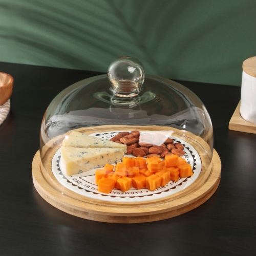 Блюдо из бамбука 25см ЭСТЕТ СЫР круглое с крышкой Bella Tenero 9231395 фото 2 Блюдо из бамбука 25см ЭСТЕТ СЫР круглое с крышкой Bella Tenero 9231395 фото 2