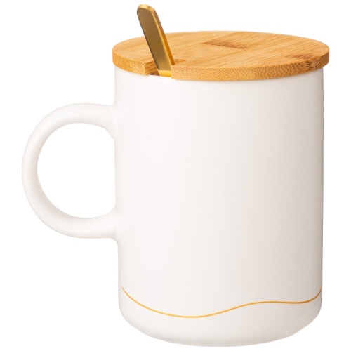 Кружка фарфор 380мл MERRY с крышкой и ложкой Lefard 756-420 фото 2