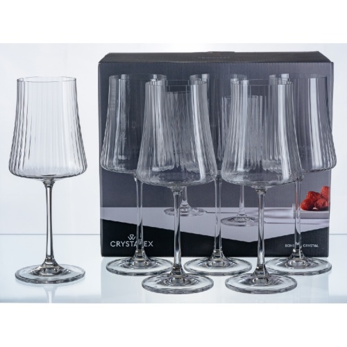 Набор бокалов для вина 6шт 460мл XTRA OPTIC декорированные Crystalex 40862/47/460 фото 2 Набор бокалов для вина 6шт 460мл XTRA OPTIC декорированные Crystalex 40862/47/460 фото 2