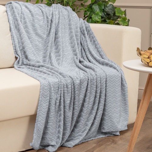 Плед 150*200см фланель СЕРЫЙ Sonata TF FNZ GY8 036/1520 NC фото 4