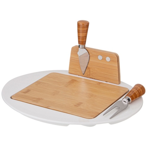 Набор для сыра 4пр NATIVE (доска+нож+вилка+подставка) Lefard 263-1351 фото 3
