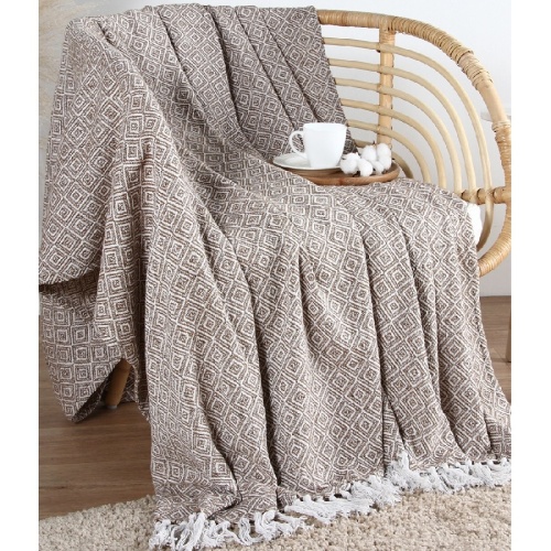 Плед 200*240см хлопок DIAMOND с кисточками Этель 10611687