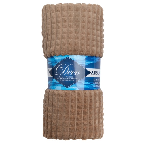 Плед 200*220см фланель СЕРО-БЕЖЕВЫЙ Absolute FF FNJq BE-GY1 2022 16-1320 фото 2