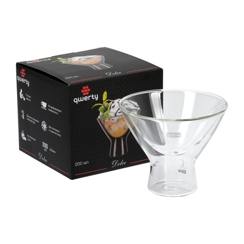 Креманка с двойными стенками 200мл DOLCE Qwerty 74021 1/12 фото 2 Креманка с двойными стенками 200мл DOLCE Qwerty 74021 1/12 фото 2