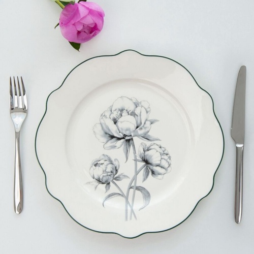 Тарелка обеденная фарфор 27см ФЛОРЕС Home Queen 77413 фото 5