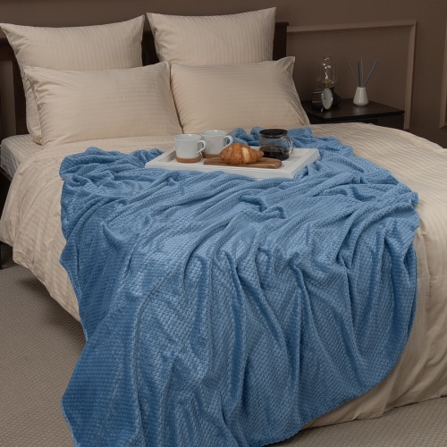 Плед 200*220см фланель R-Ромбики СИНИЙ Absolute TF FNJ LTBL1 033/2022 NC фото 3