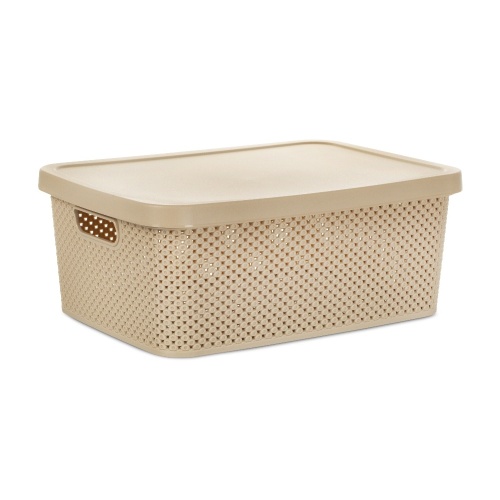 Коробка для хранения 38,5*28*15,5см DIAMOND с крышкой (латте) Hobby Life HL041261L фото 2