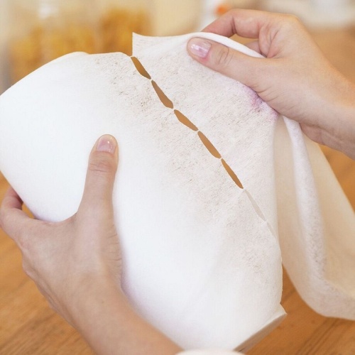 Салфетки для уборки 70шт 24*44см спанлейс в рулоне 50933 HQ 1/4 фото 4