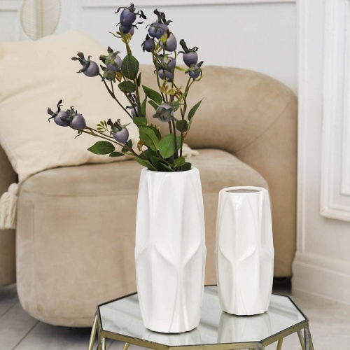 Ваза доломит 12*26см КОНТУР белый Магамакс Cha26-M фото 3