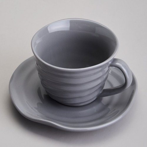 Чайная пара фарфор 240мл TRENDY СЕРЫЙ Lefard 358-2238 фото 2