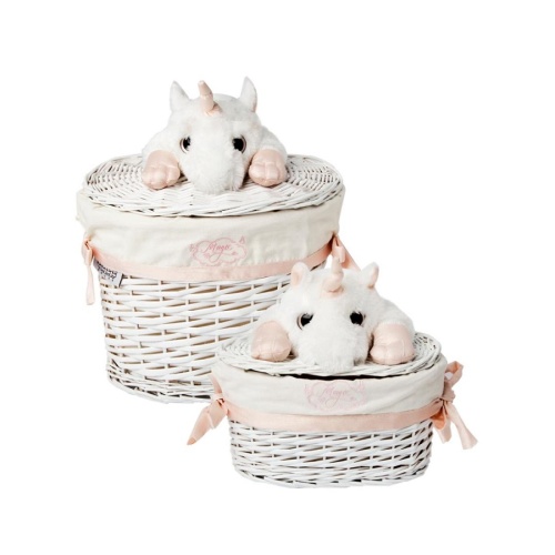 Корзина декоративная 26*15*16см ЕДИНОРОГ белый Магамакс EW-86XS фото 3