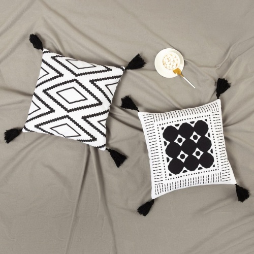 Наволочка декоративная 40*40см рогожка МАРОККО с кисточками вид 2 Этель 5388960 фото 2