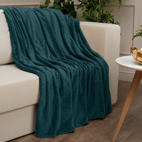 Плед 150*200см фланель R-Ромбики ЗЕЛЕНЫЙ Absolute TF FNJ DKGR3 031/1520 NC фото 4