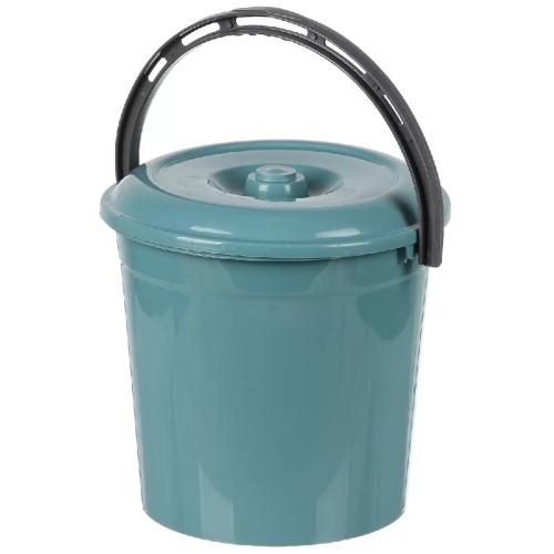 Ведро с крышкой 10л бирюзово-синий Violet 021055 фото 2